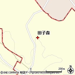 福島県田村市船引町荒和田田子森周辺の地図
