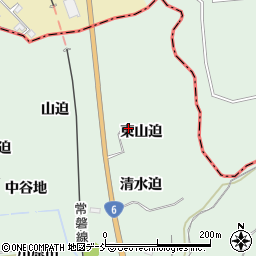 福島県双葉町（双葉郡）鴻草（東山迫）周辺の地図