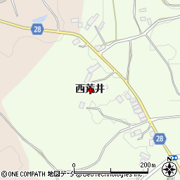 福島県郡山市西田町丹伊田西荒井周辺の地図