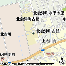 福島県会津若松市北会津町古舘周辺の地図