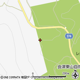 福島県会津若松市東山町大字湯本背中炙周辺の地図