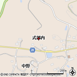 福島県郡山市西田町土棚式部内周辺の地図