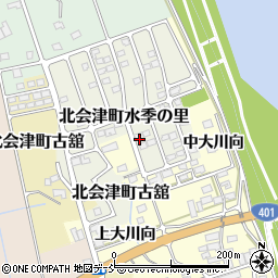 福島県会津若松市北会津町水季の里周辺の地図