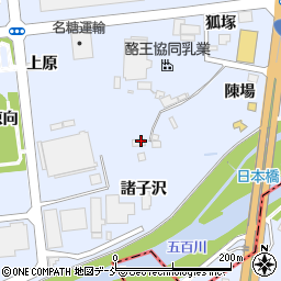 福島県本宮市荒井諸子沢周辺の地図