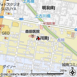 福島県会津若松市古川町周辺の地図
