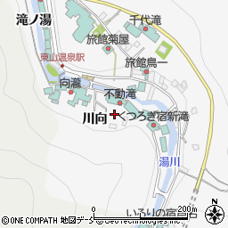 福島県会津若松市東山町大字湯本川向周辺の地図