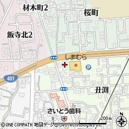 ダイサン食材会津若松周辺の地図