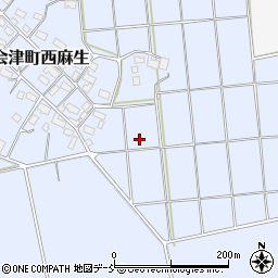 福島県会津若松市北会津町西麻生向川原周辺の地図