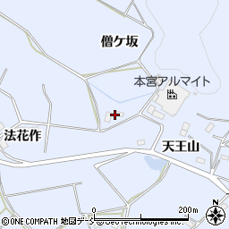 福島県郡山市日和田町高倉（僧ケ坂）周辺の地図
