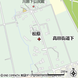 福島県会津若松市北会津町下米塚松原周辺の地図