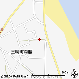 石川県珠洲市三崎町（森腰ム）周辺の地図