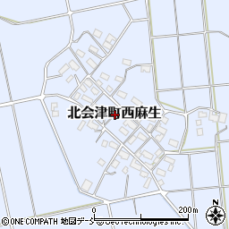 福島県会津若松市北会津町西麻生周辺の地図