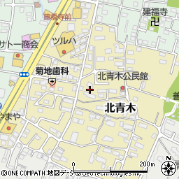 福島県会津若松市北青木周辺の地図