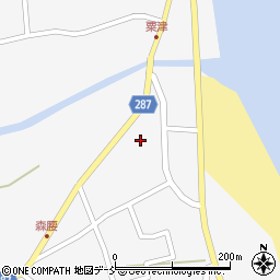 石川県珠洲市三崎町粟津ウ周辺の地図