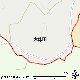 福島県本宮市松沢大作田周辺の地図