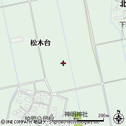 福島県会津若松市北会津町柏原松木台周辺の地図