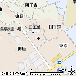 福島県本宮市関下東原周辺の地図