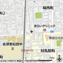福島県会津若松市城西町6-39周辺の地図
