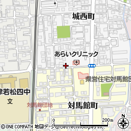 福島県会津若松市城西町6-34周辺の地図