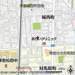福島県会津若松市城西町6-25周辺の地図