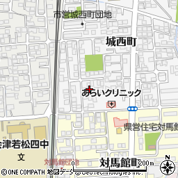 福島県会津若松市城西町6-27周辺の地図