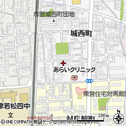 福島県会津若松市城西町6-22周辺の地図