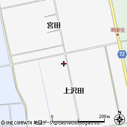 福島県会津若松市北会津町東麻生上沢田周辺の地図