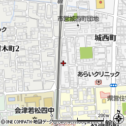 福島県会津若松市城西町6-57周辺の地図