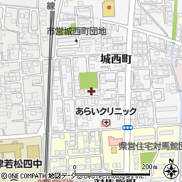 福島県会津若松市城西町6-17周辺の地図