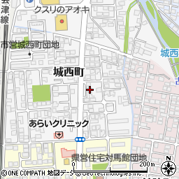 福島県会津若松市城西町3-21周辺の地図
