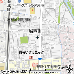 福島県会津若松市城西町5-12周辺の地図