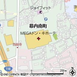 ケンタッキーフライドチキンＭＥＧＡドン．キホーテＵＮＹ会津若松店周辺の地図