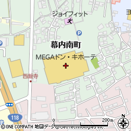 ＭＥＧＡドン・キホーテＵＮＹ会津若松店周辺の地図