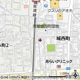福島県会津若松市城西町6-3周辺の地図