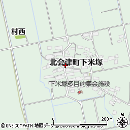 福島県会津若松市北会津町下米塚周辺の地図