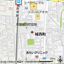 福島県会津若松市城西町7-26周辺の地図