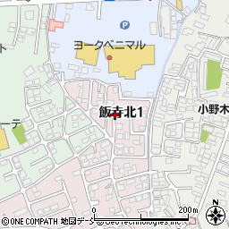 福島県会津若松市飯寺北周辺の地図