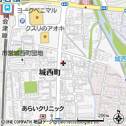 福島県会津若松市城西町3-8周辺の地図