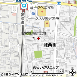 福島県会津若松市城西町7-30周辺の地図