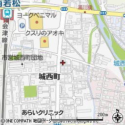 福島県会津若松市城西町3-4周辺の地図