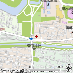 鶴ヶ城公園南口駐車場周辺の地図