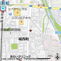 福島県会津若松市城西町3-1周辺の地図