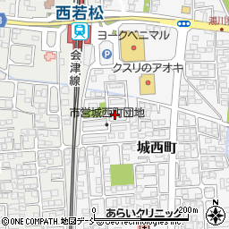 福島県会津若松市城西町7-33周辺の地図