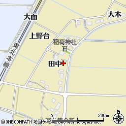 福島県本宮市仁井田田中周辺の地図