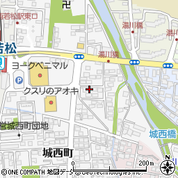 福島県会津若松市城西町2-53周辺の地図