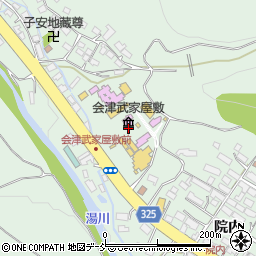 会津武家屋敷周辺の地図