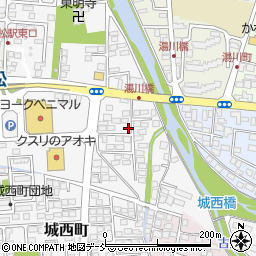 福島県会津若松市城西町2-43周辺の地図