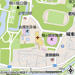 会津若松市文化センター周辺の地図