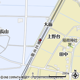 福島県本宮市荒井大面周辺の地図