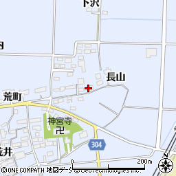 福島県本宮市荒井長山周辺の地図